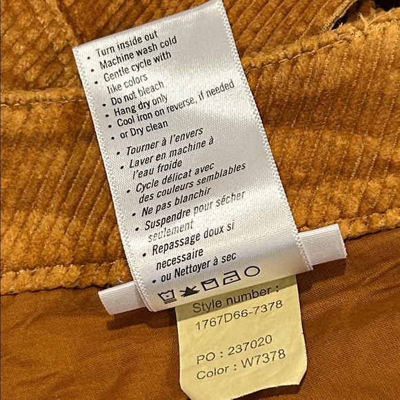 Paige Orange Rust Hoxton Corduroy Cropped Cords Women's Size 28 - Picture 12 of 12